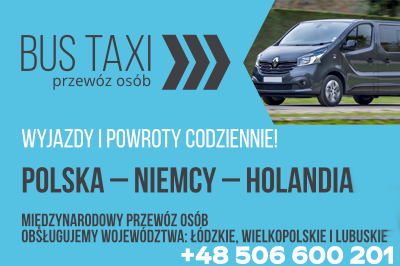 Bus TAXI- Z Poznania do Holandii. Rezerwacje!