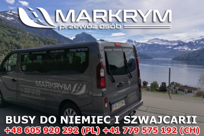 MARKRYM Komfortowy bus przez Niemcy do Szwajcarii !